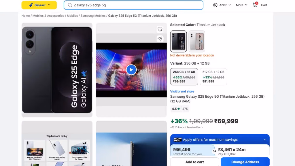 Samsung Galaxy S25 Edge 5G Price Drop
